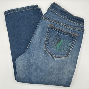 Fabulosity Jeans Blue Wash Denim Straight Leg Low Rise Juniors Sz 11 Casual Glam